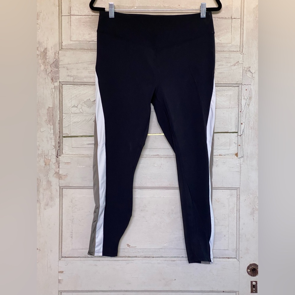 NWOT ALALA Black with Gold & White Leggings - Picture 2 of 8